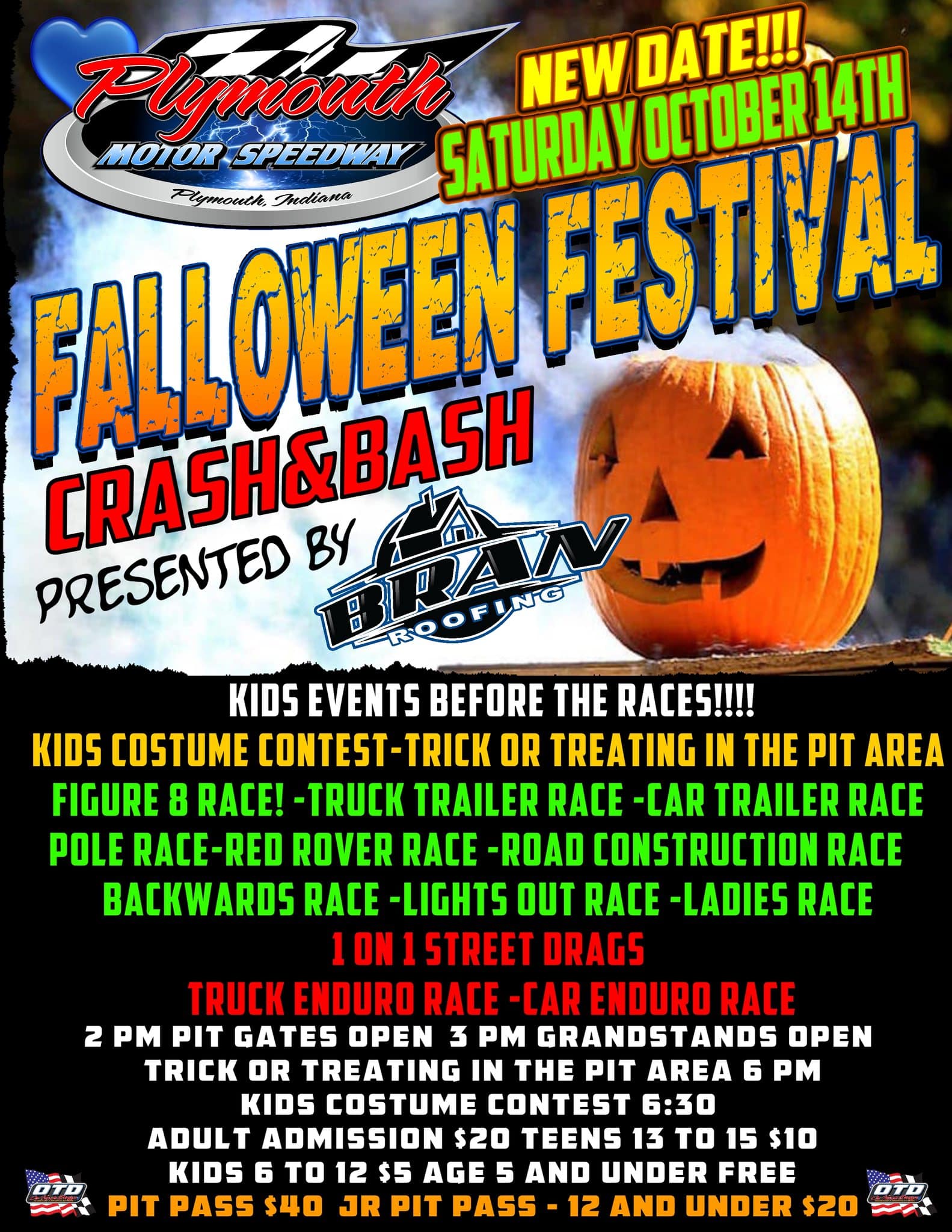 Fall Fest Night of Destruction and Compact Derby Plymouth Motor Speedway